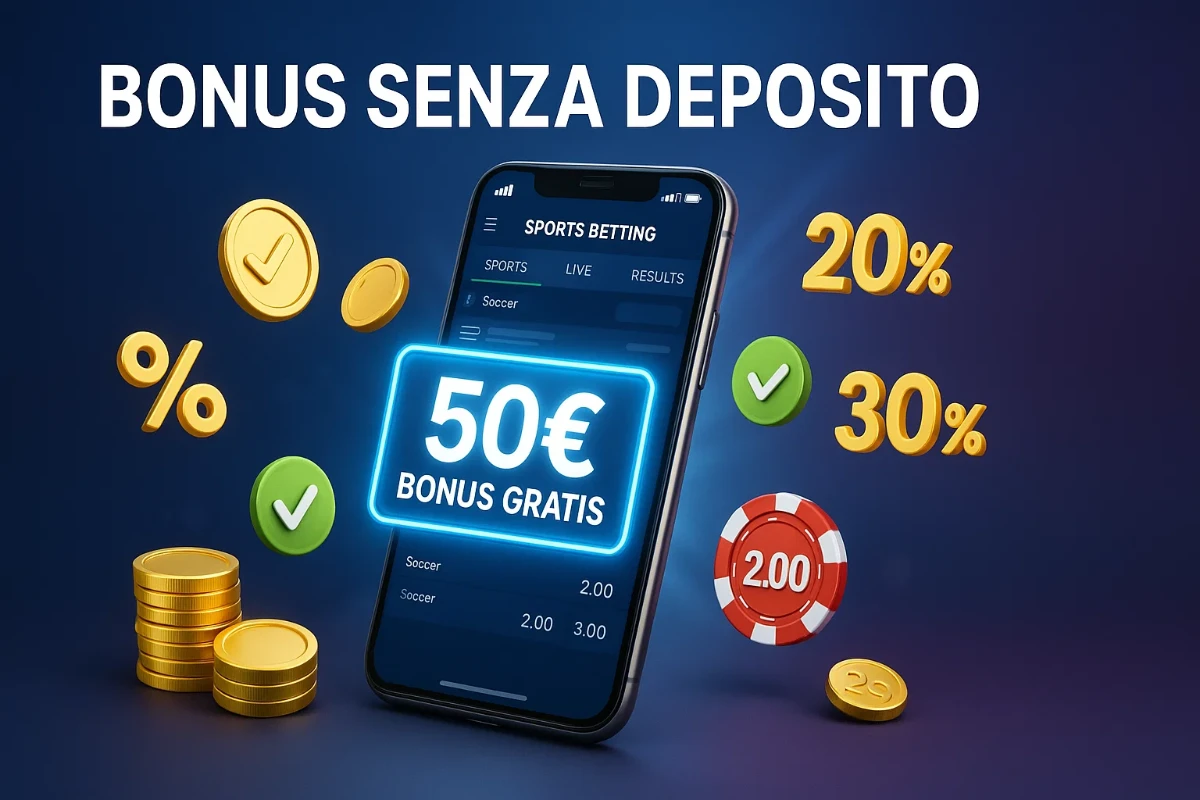 Bonus di scommessa senza deposito con requisiti di puntata e moltiplicatori visualizzati su smartphone