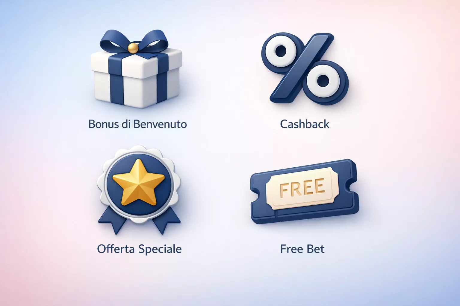 Icone che rappresentano diverse tipologie di offerte