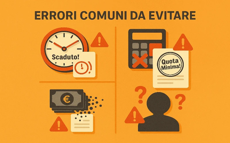 Illustrazione degli errori comuni da evitare quando si completano i requisiti di scommessa dei bonus
