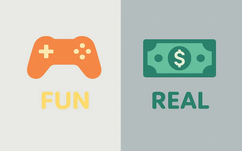 Confronto visivo tra Fun Bonus e Real Bonus - differenze e caratteristiche