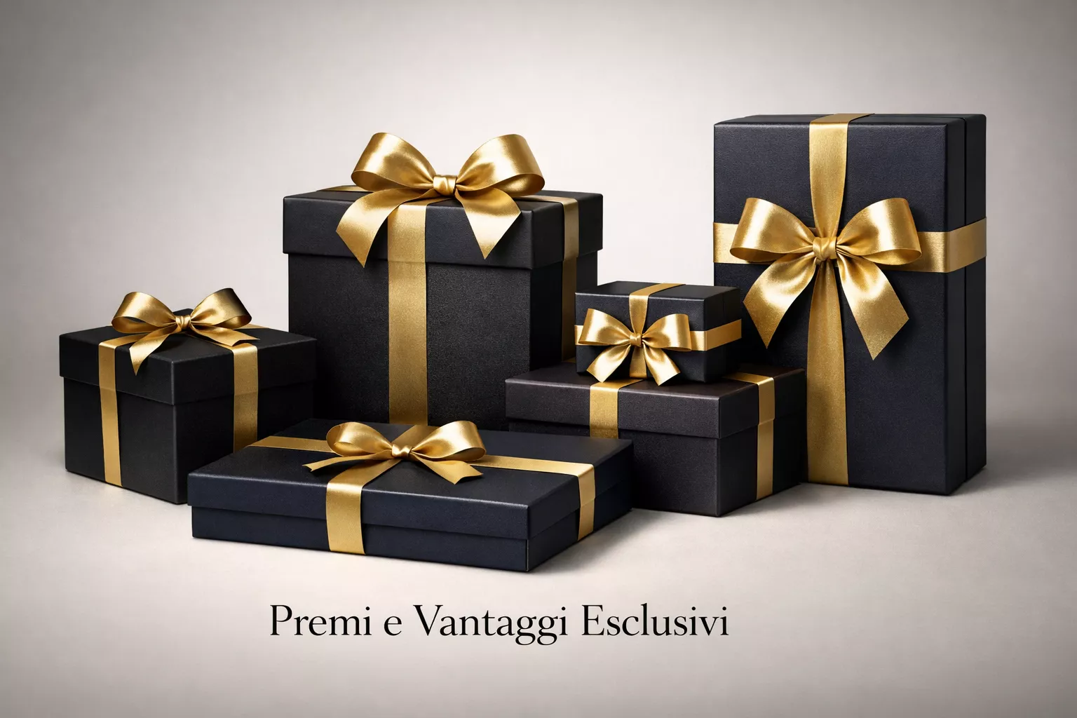 Confezioni regalo eleganti che rappresentano premi e ricompense