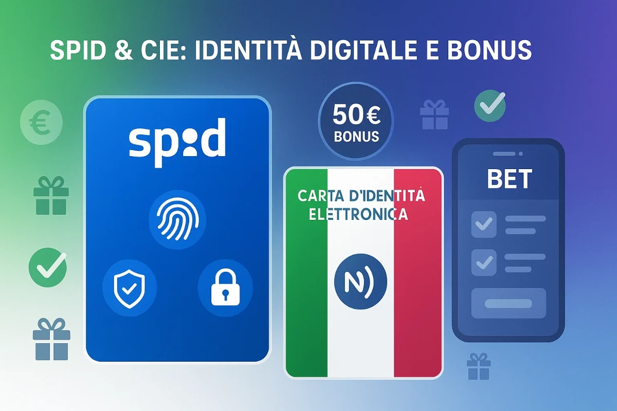 SPID e CIE - Sistema di identità digitale italiana per ottenere bonus senza deposito sui bookmaker