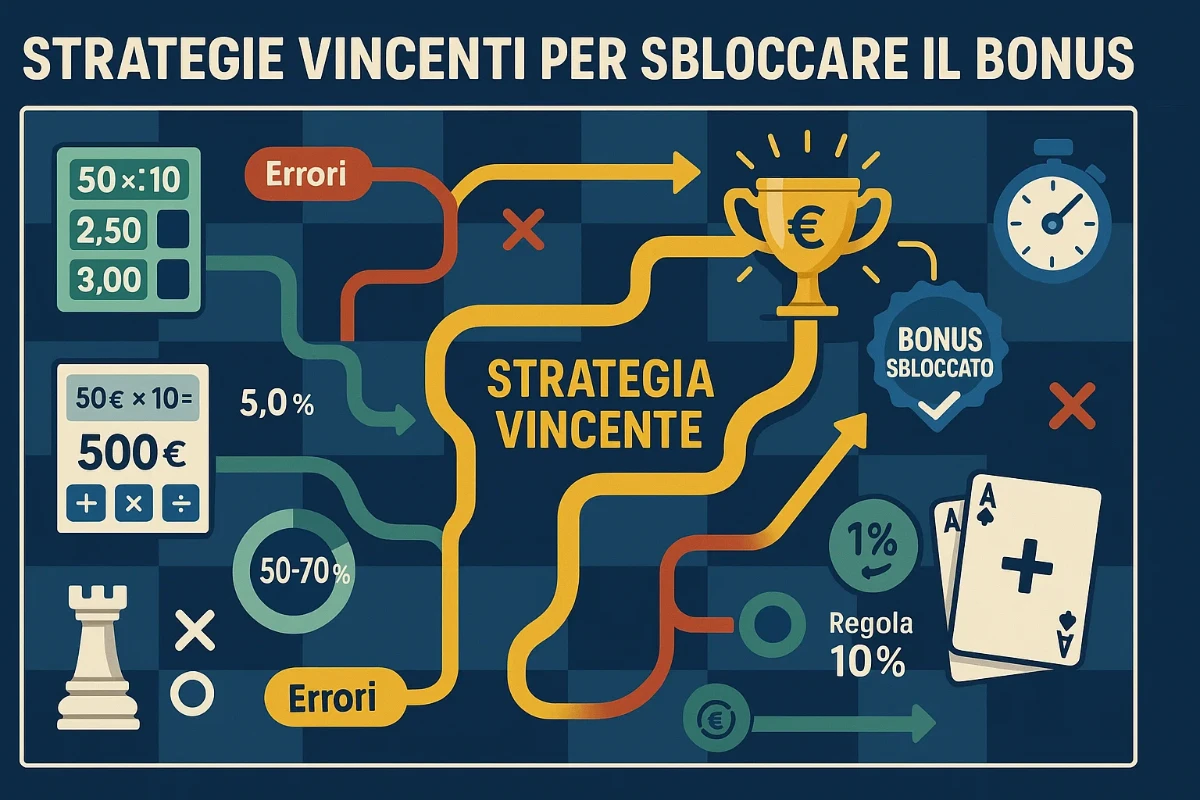 Strategie vincenti per sbloccare i bonus senza deposito - piano strategico per completare il rollover