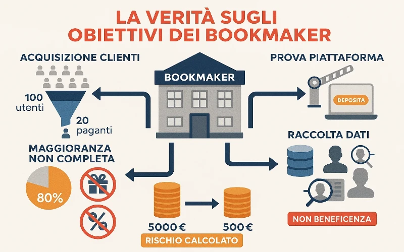 La verità su cosa vogliono veramente i bookmaker offrendo bonus senza deposito